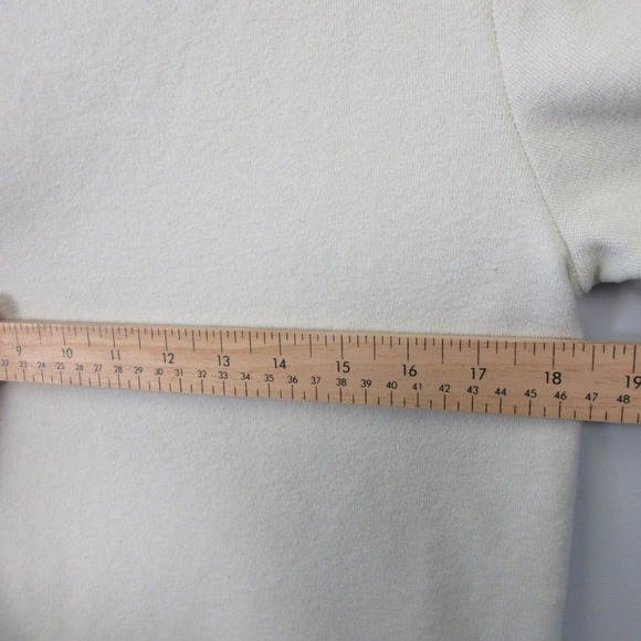 Dudley Stephens Sweatshirt Fleece Pullover Women M Ivory Tuckernuck Lounge 242 - Picture 5 of 11